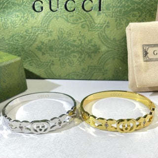 Gucci GG Interlocking Oval Cuff Bracelet