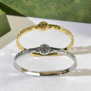 Gucci GG Medallion Edge Cuff Bracelet
