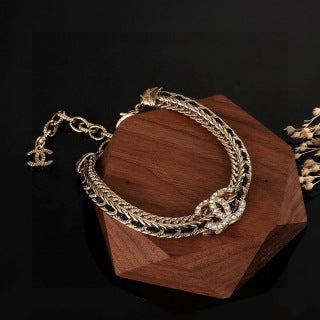 CHANEL Woven Chain Link Bracelet