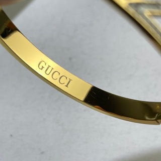 Gucci GG Cut-Out Crystal Cuff Bracelet