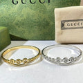 Gucci GG Mini Logo Chain Cuff Bracelet