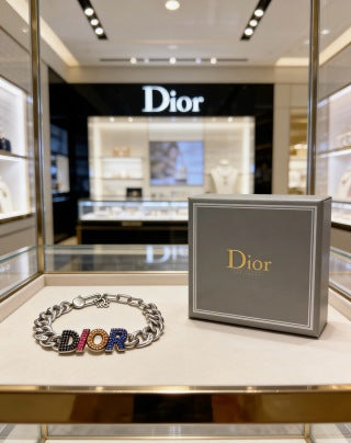 Dior Color Letter Chain Charm Bracelet