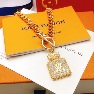 Louis Vuitton Signature Lock Chain Necklace