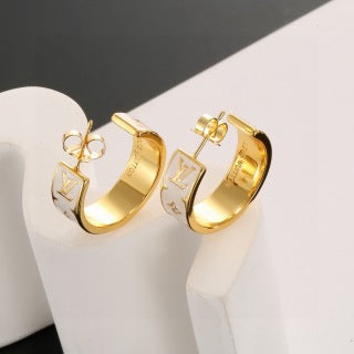 Louis Vuitton Monogram Hoop Stud Earrings