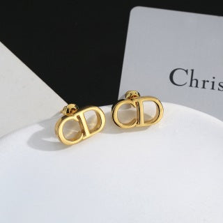 Dior Liora CD Oval Stud Earrings