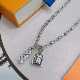 Louis Vuitton Monogram Charm Link Necklace