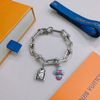 Louis Vuitton Explorer Link Charm Bracelet