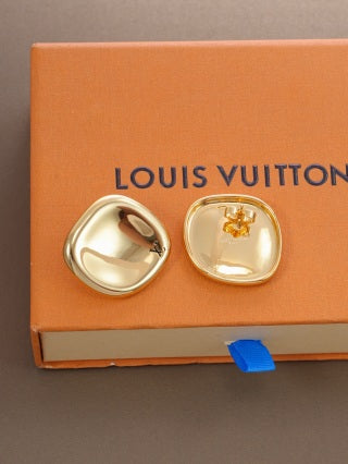 Louis Vuitton Sculpted Dome Stud Earrings