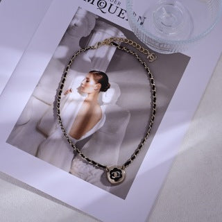 Chanel Black & White CC Pendant Necklace – Elegant Luxury Fashion Jewelry