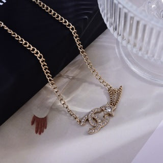 Chanel Crystal CC Gold Chain Necklace – Elegant Luxury Fashion Jewelry