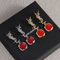 YSL Cassandre Rouge Crystal Drop Earrings