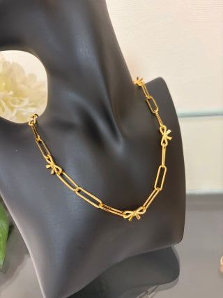 Dior Elowen Ribbon Link Chain Necklace