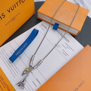 Louis Vuitton Monogram Key Pendant Chain Necklace