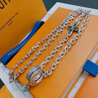 Louis Vuitton Monogram Cascade Layered Chain Necklace