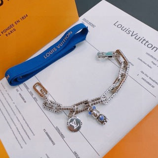 Louis Vuitton Monogram Charm Bead Link Bracelet