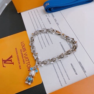 Louis Vuitton Aquamarine Charm Link Bracelet