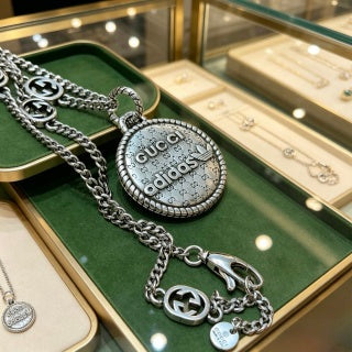 Gucci Interlocking G Medallion Logo Chain Necklace