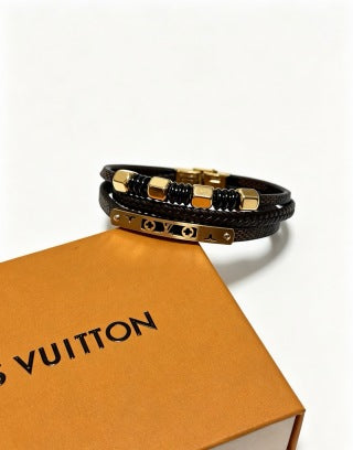 Louis Vuitton Monogram Bead Leather Bracelet