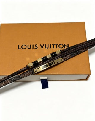 Louis Vuitton Monogram Bead Leather Bracelet
