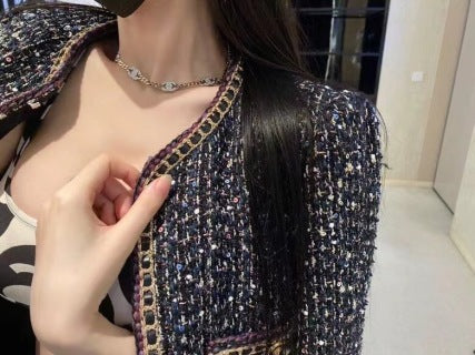Chanel Elegant Crystal Link Chain Necklace