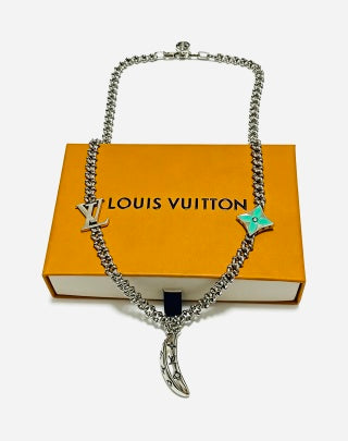 Louis Vuitton Monogram Crescent & Star Charm Necklace