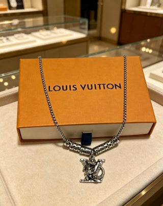Louis Vuitton Monogram Voyage Emblem Necklace