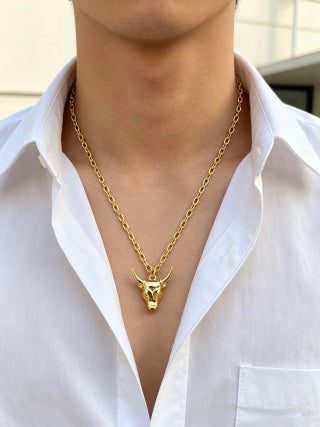 Gucci Horn Pendant Minimal Chain Necklace