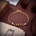 Gucci Interlocking Logo Pearl Chain Bracelet