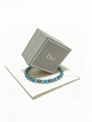 Dior Evelyne Turquoise Bead Charm Bracelet