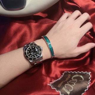 Louis Vuitton Emerald Wave Cuff Bracelet