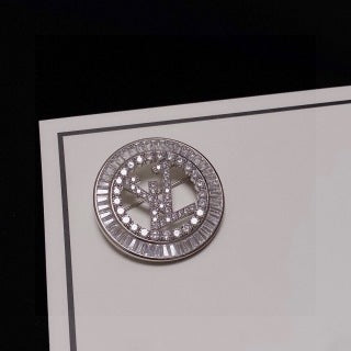 Louis Vuitton Noir Monogram Medallion Brooch