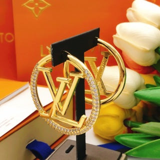 Louis Vuitton Radiant Monogram Circle Stud Earrings