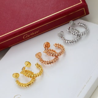 CARTIER Elviana Chain Arc Stud Earrings
