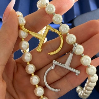 Gucci Pearl Bead GG Toggle Charm Bracelet
