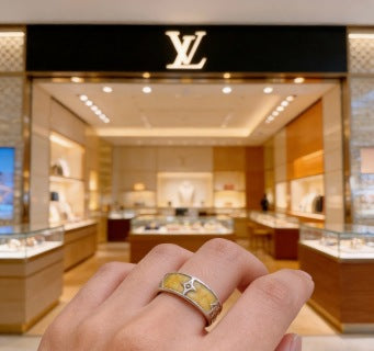 Louis Vuitton Color Bloom Enamel Band Ring