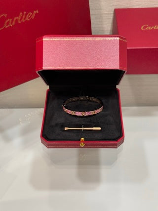Cartier Love Collection bracelet with pavé-set colored gemstones