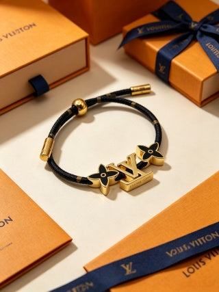 Louis Vuitton Eclipse Monogram Leather Wrap Bracelet