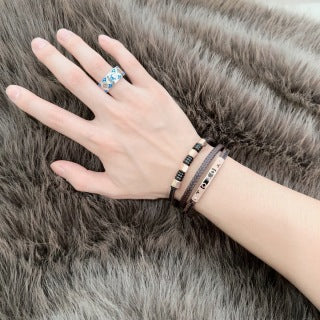 Louis Vuitton Monogram Braided Leather Cuff Bracelet