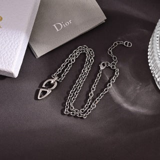 Dior Minimal Logo Pendant Necklace