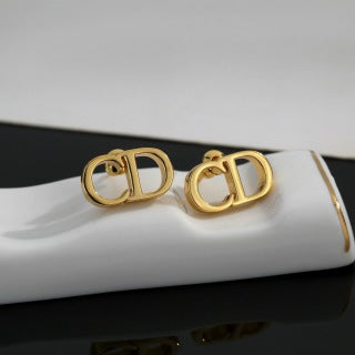 Dior Oblique Mini Logo Stud Earrings