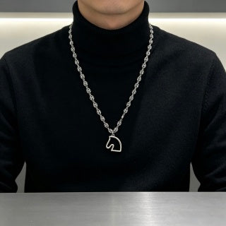 Hermès Equestrian Horseshoe Link Pendant Necklace