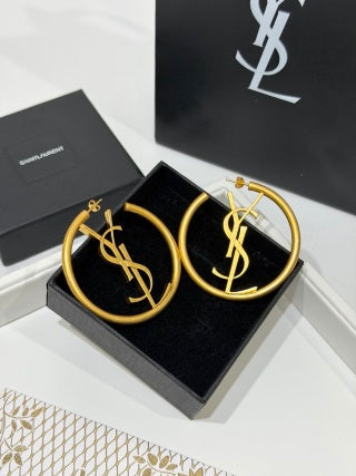 YSL Cassandre Icon Hoop Earrings