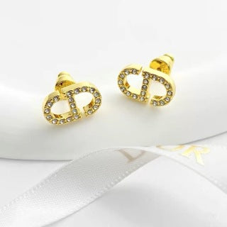 Dior CD Icon Pavé Crystal Stud Earrings