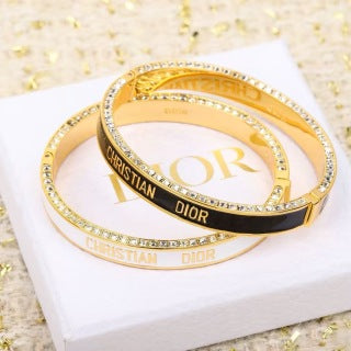 Dior CD Signature Crystal Bangle Bracelet