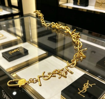 YSL Cassandre Interwoven Chain Bracelet