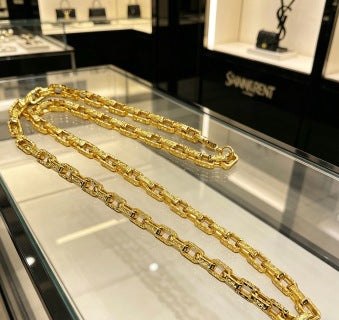 YSL Cassandre Golden Link Chain Necklace