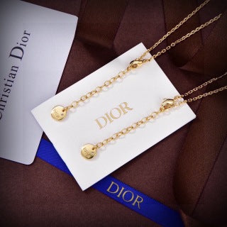 Dior CD Pearl Drop Pendant Necklace