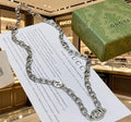 Gucci GG Engraved Oval Link Chain Necklace