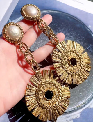 YSL Soleil Radiant Medallion Earrings