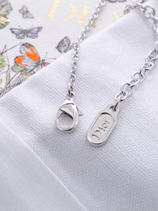 Dior Evelyne Crystal Halo CD Pendant Necklace